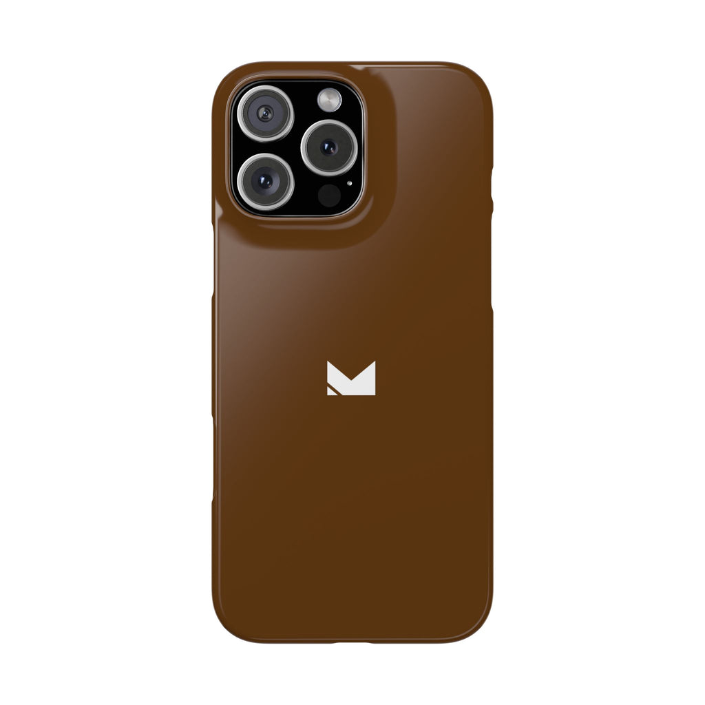 Brown — Slim Matte Protective Phone Case (Compatible with iPhone only)