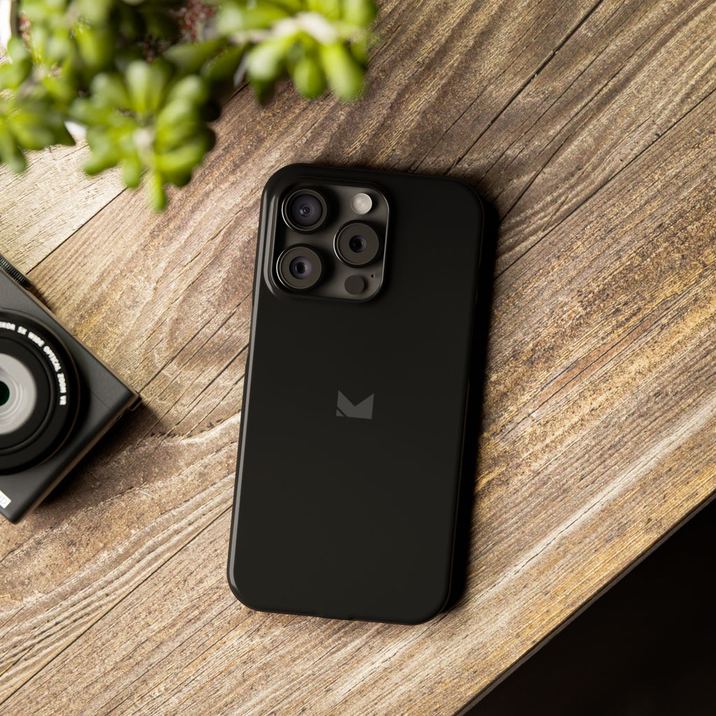 Black — Slim Matte Protective Phone Case (Compatible with iPhone only)