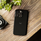 Black — Slim Matte Protective Phone Case (Compatible with iPhone only)