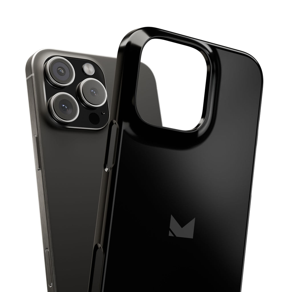 Black — Slim Matte Protective Phone Case (Compatible with iPhone only)