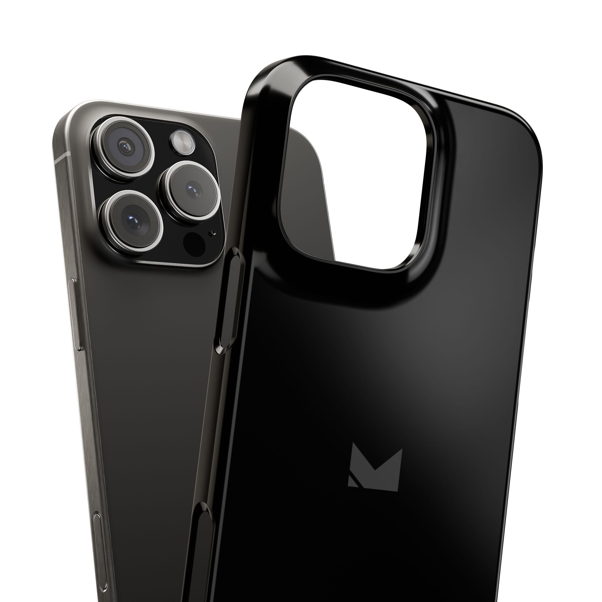 Black — Slim Matte Protective Phone Case (Compatible with iPhone only)