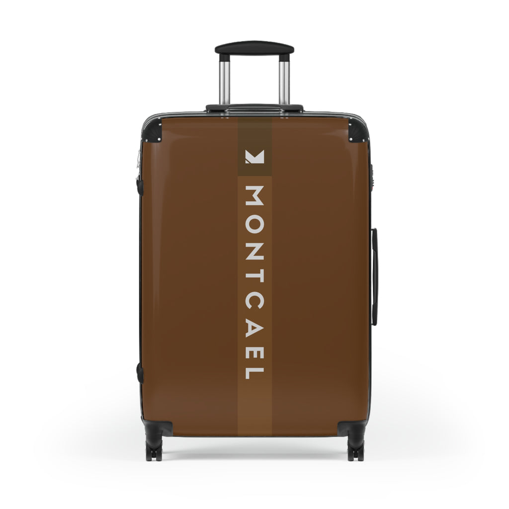 Brown (S, M, L) — Carry-On Suitcase – Sleek Black Hardshell Spinner with Telescoping Handle