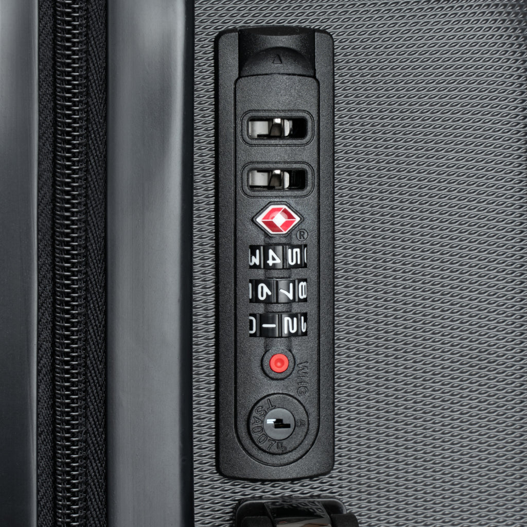 Black (S, M, L) — Carry-On Suitcase – Sleek Black Hardshell Spinner with Telescoping Handle