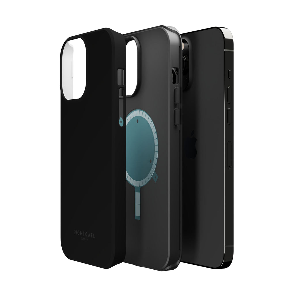 Black — Magnetic Impact-Resistant Phone Case — Slim Shockproof MagSafe-Compatible (Compatible with iPhone and Samsung only)
