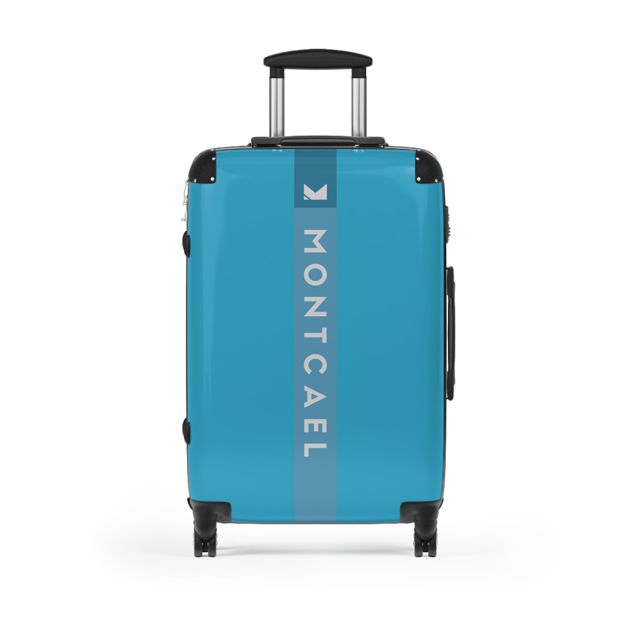 Turquoise (S, M, L) — Carry-On Suitcase – Sleek Black Hardshell Spinner with Telescoping Handle
