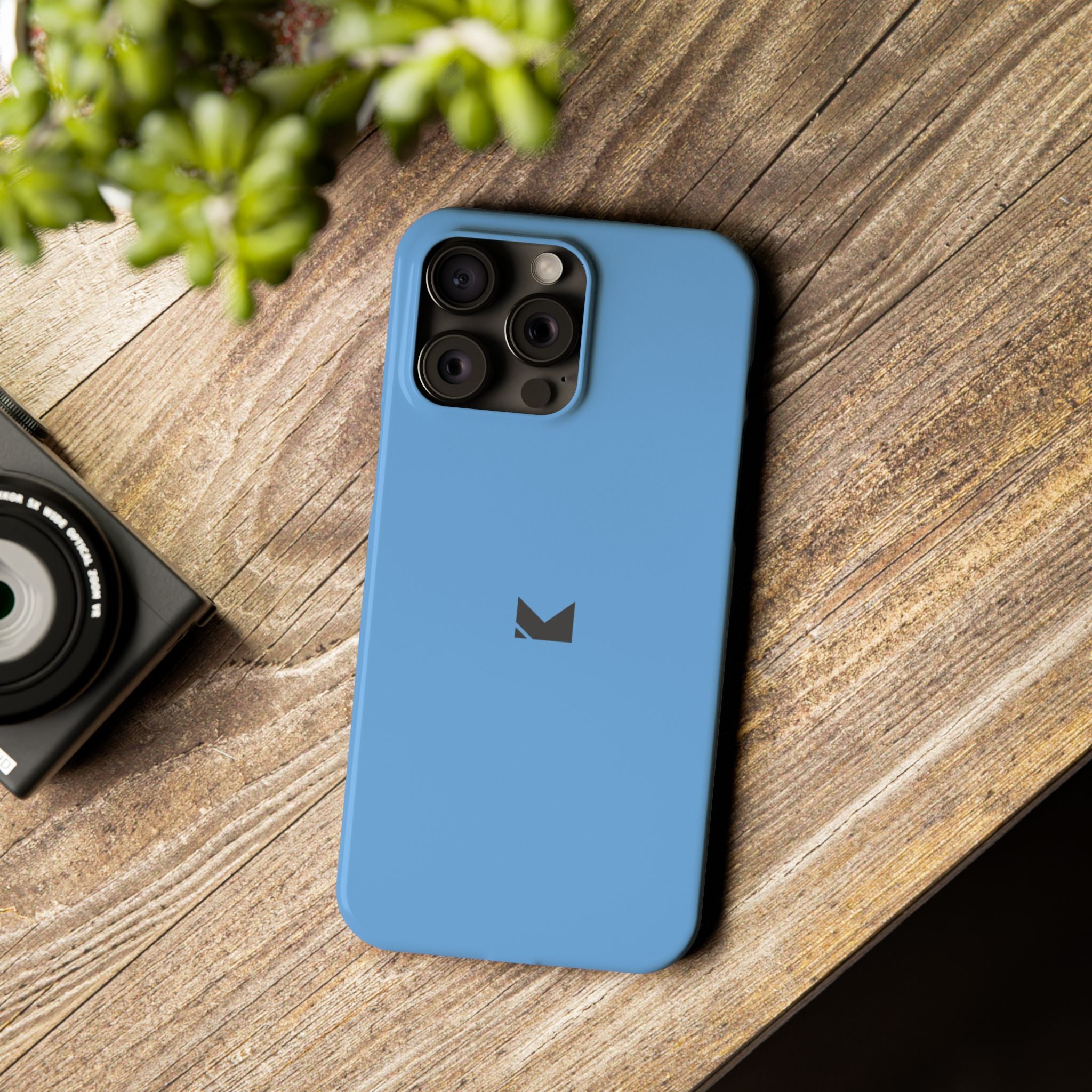 Light Blue — Slim Matte Protective Phone Case (Compatible with iPhone only)