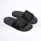 Strap Slide Sandals — Black