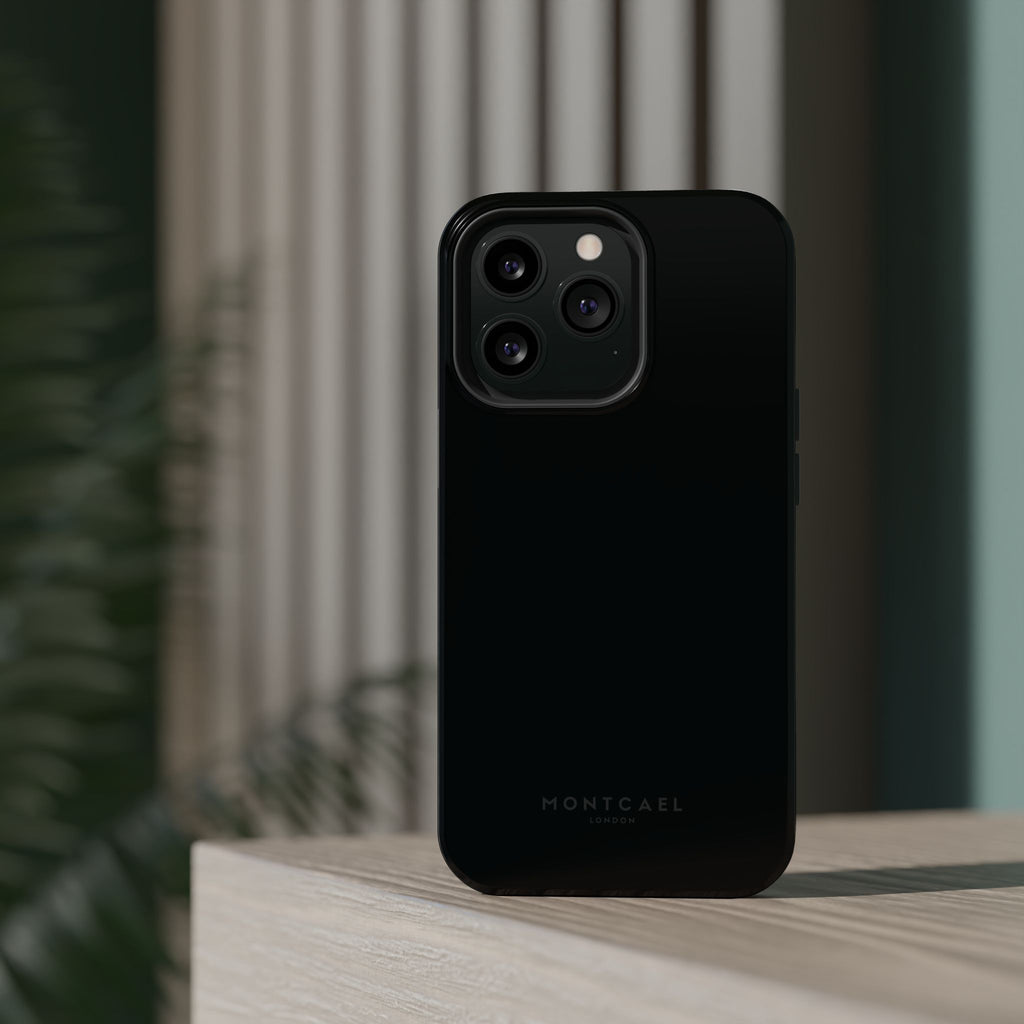 Black — Magnetic Impact-Resistant Phone Case — Slim Shockproof MagSafe-Compatible (Compatible with iPhone and Samsung only)