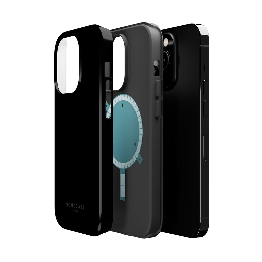 Black — Magnetic Impact-Resistant Phone Case — Slim Shockproof MagSafe-Compatible (Compatible with iPhone and Samsung only)