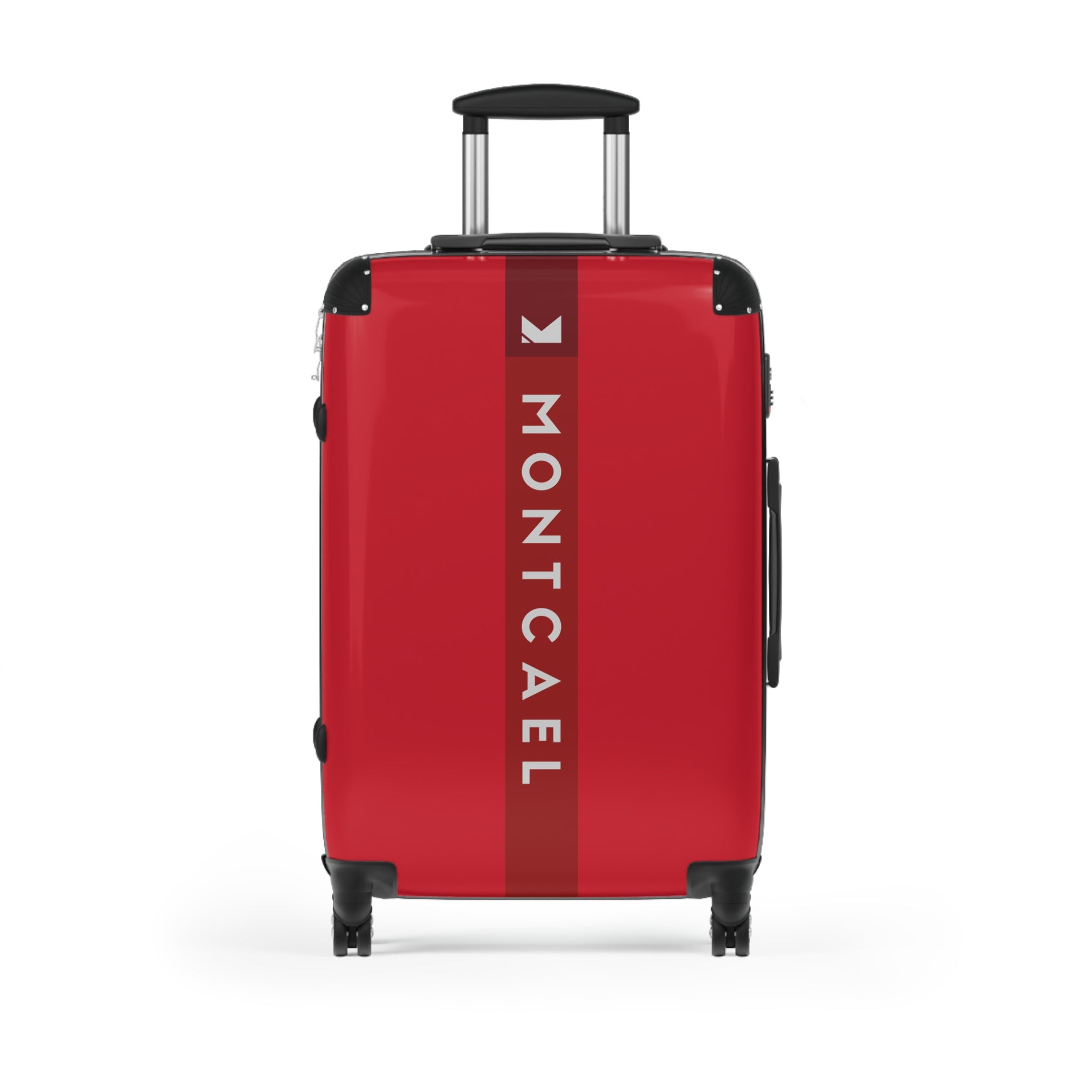 Red (S, M, L) — Carry-On Suitcase – Sleek Black Hardshell Spinner with Telescoping Handle