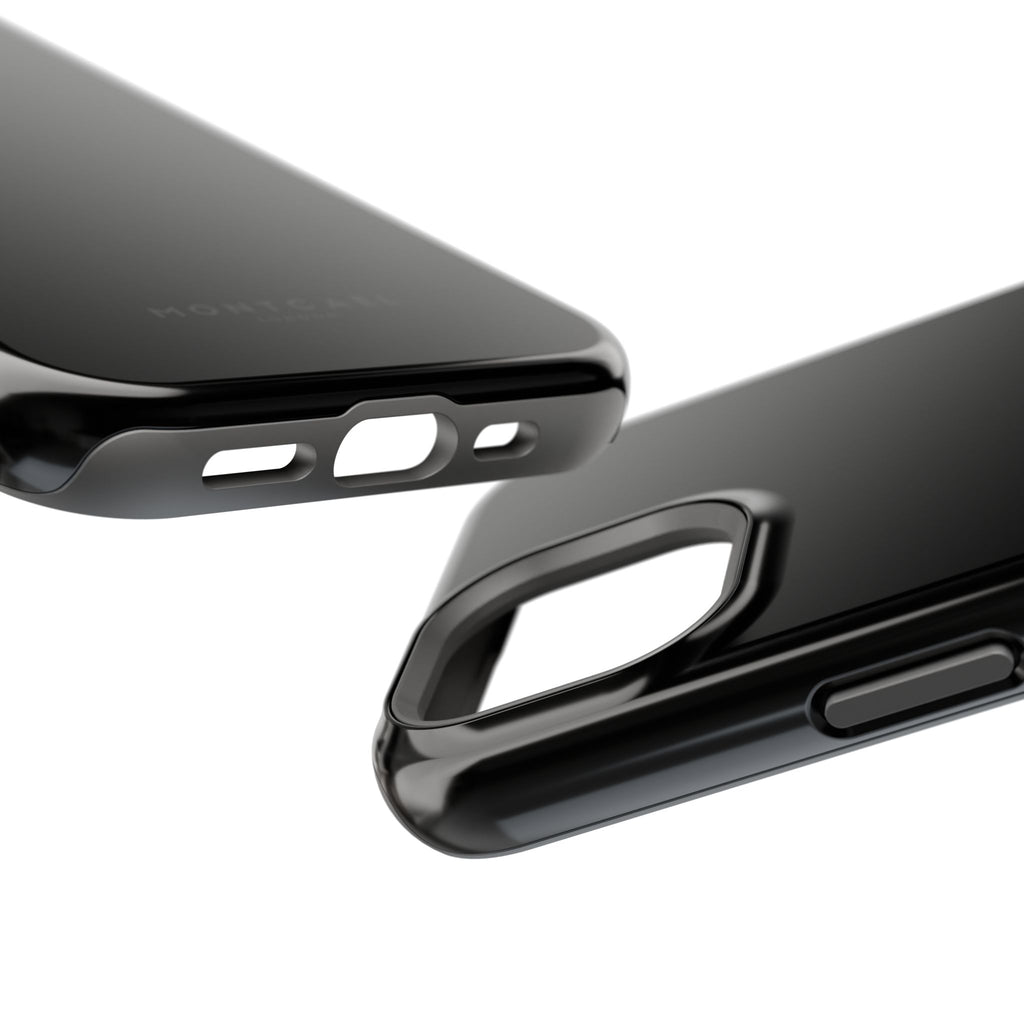 Black — Magnetic Impact-Resistant Phone Case — Slim Shockproof MagSafe-Compatible (Compatible with iPhone and Samsung only)