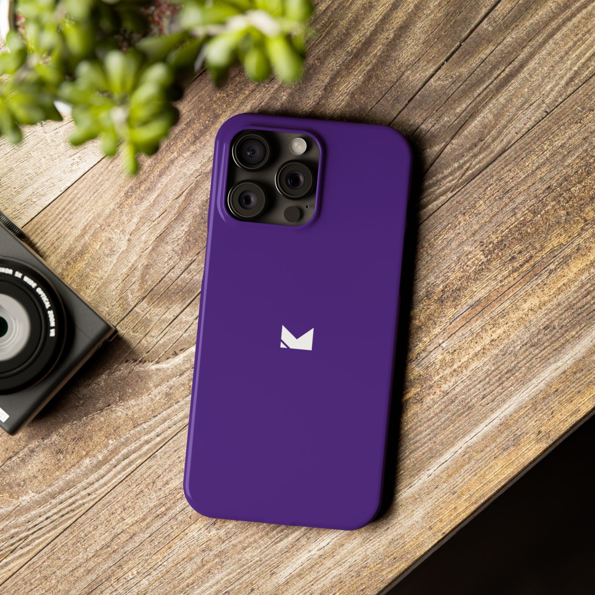 Purple — Slim Matte Protective Phone Case (Compatible with iPhone only)