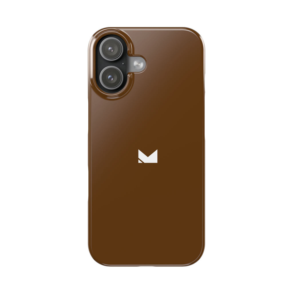 Brown — Slim Matte Protective Phone Case (Compatible with iPhone only)