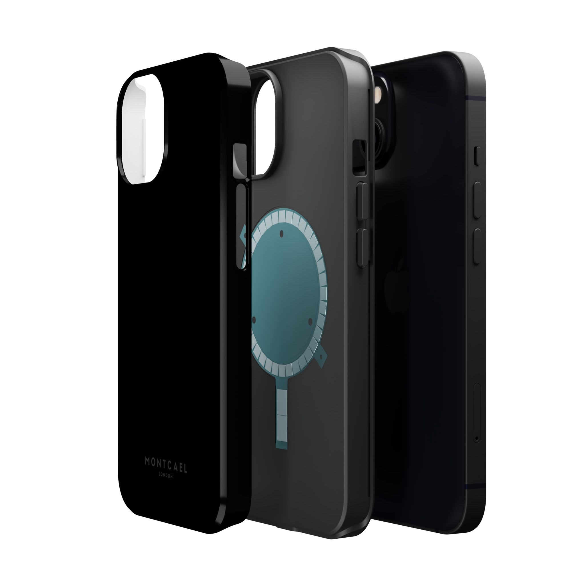 Black — Magnetic Impact-Resistant Phone Case — Slim Shockproof MagSafe-Compatible (Compatible with iPhone and Samsung only)