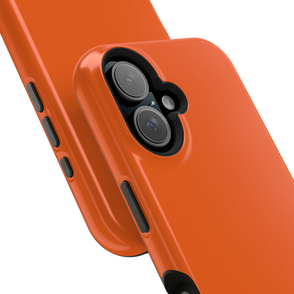 Orange — Magnetic Impact-Resistant Phone Case — Slim Shockproof MagSafe-Compatible (Compatible with iPhone and Samsung only)