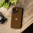 Brown — Slim Matte Protective Phone Case (Compatible with iPhone only)