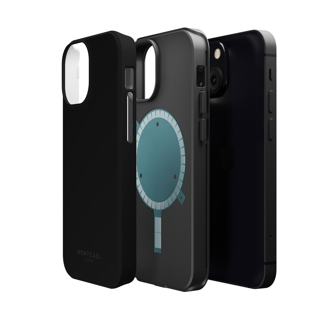 Black — Magnetic Impact-Resistant Phone Case — Slim Shockproof MagSafe-Compatible (Compatible with iPhone and Samsung only)
