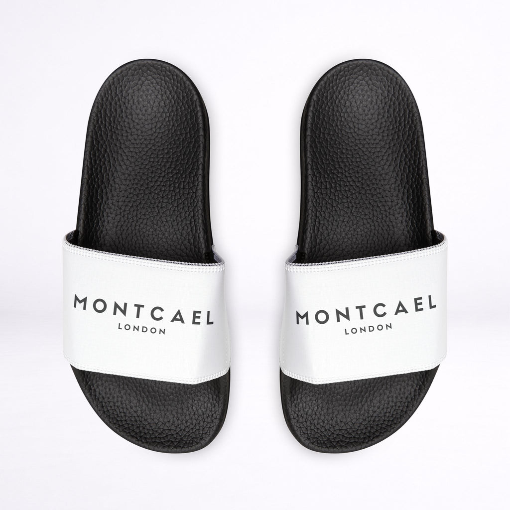 Strap Slide Sandals — White