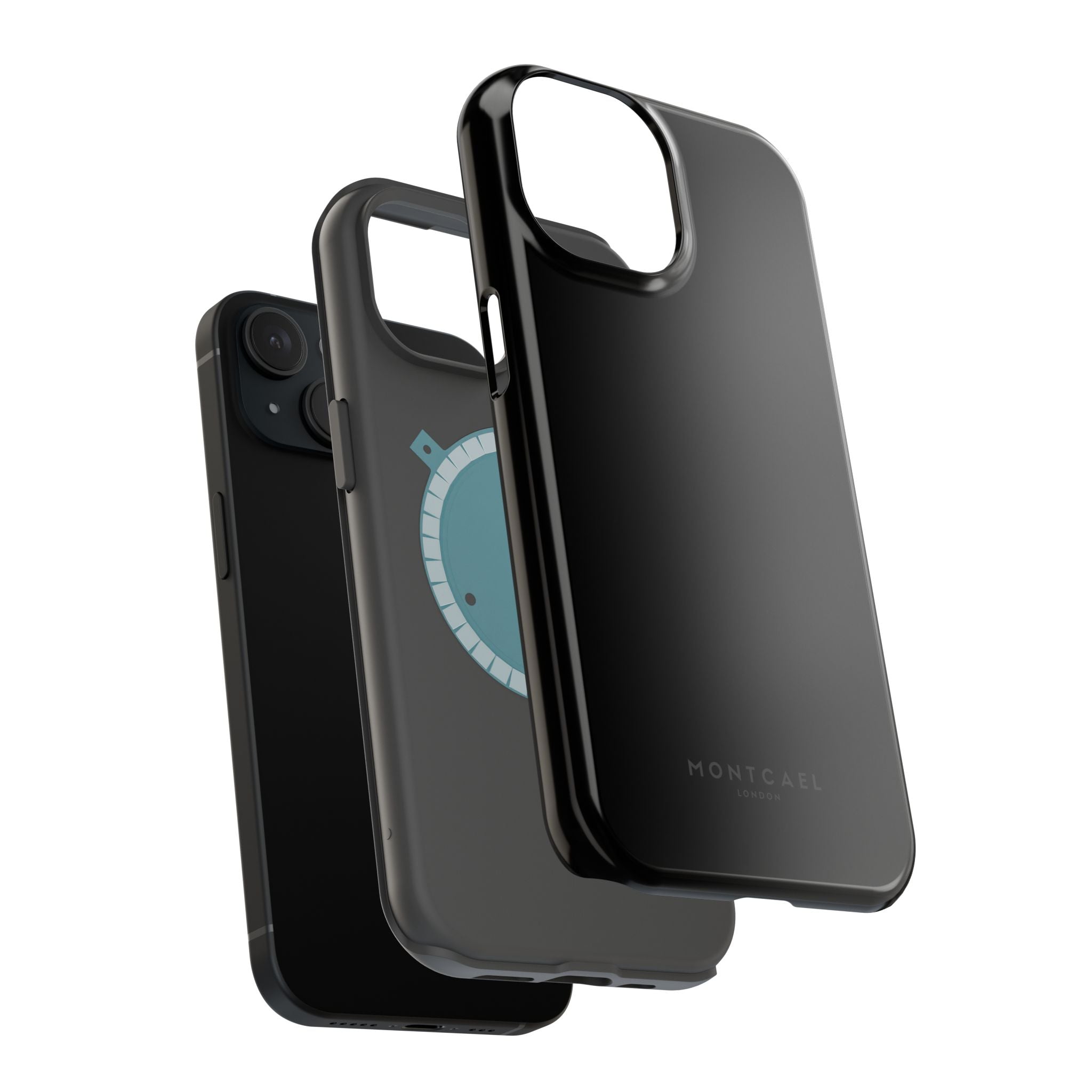 Black — Magnetic Impact-Resistant Phone Case — Slim Shockproof MagSafe-Compatible (Compatible with iPhone and Samsung only)