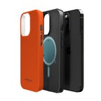 Orange — Magnetic Impact-Resistant Phone Case — Slim Shockproof MagSafe-Compatible (Compatible with iPhone and Samsung only)