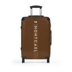 Brown (S, M, L) — Carry-On Suitcase – Sleek Black Hardshell Spinner with Telescoping Handle