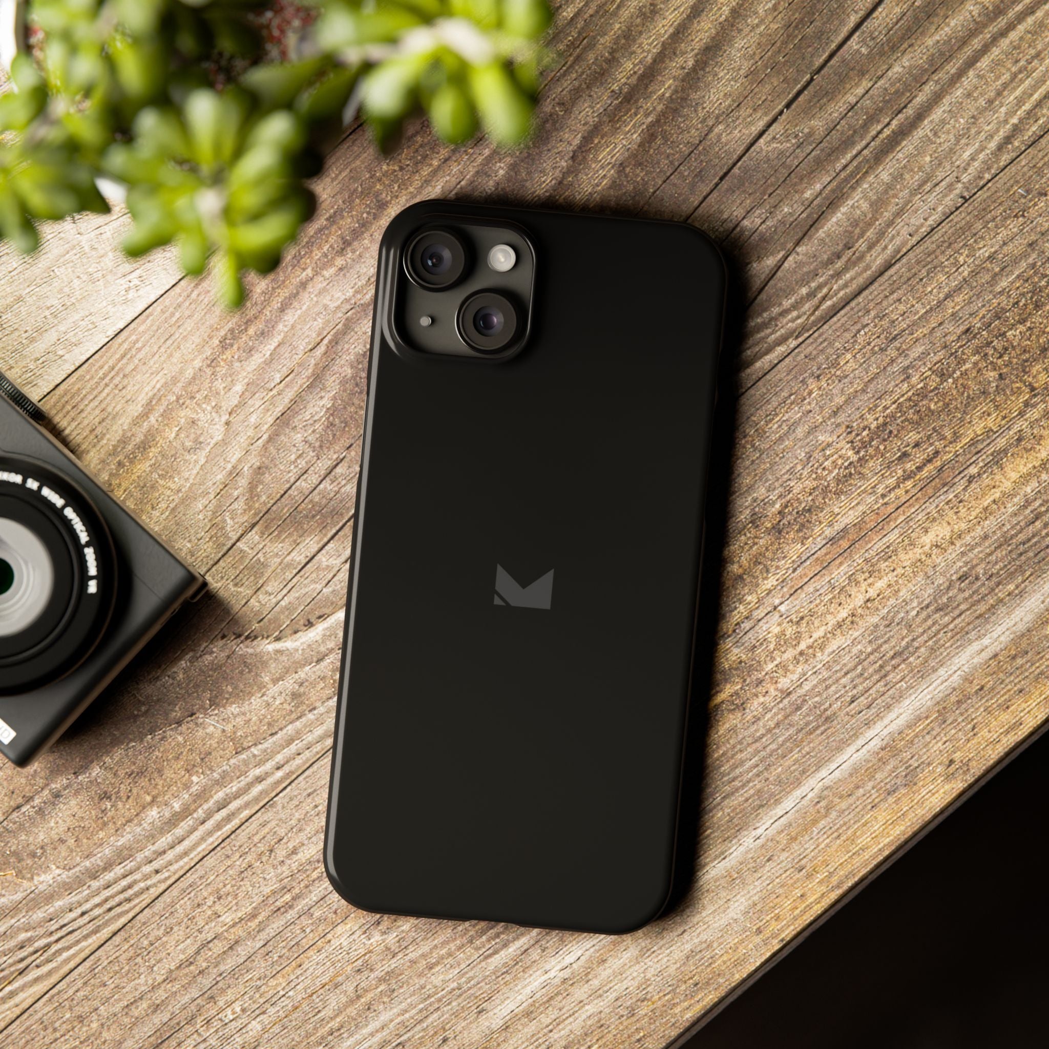 Black — Slim Matte Protective Phone Case (Compatible with iPhone only)