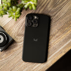 Black — Slim Matte Protective Phone Case (Compatible with iPhone only)