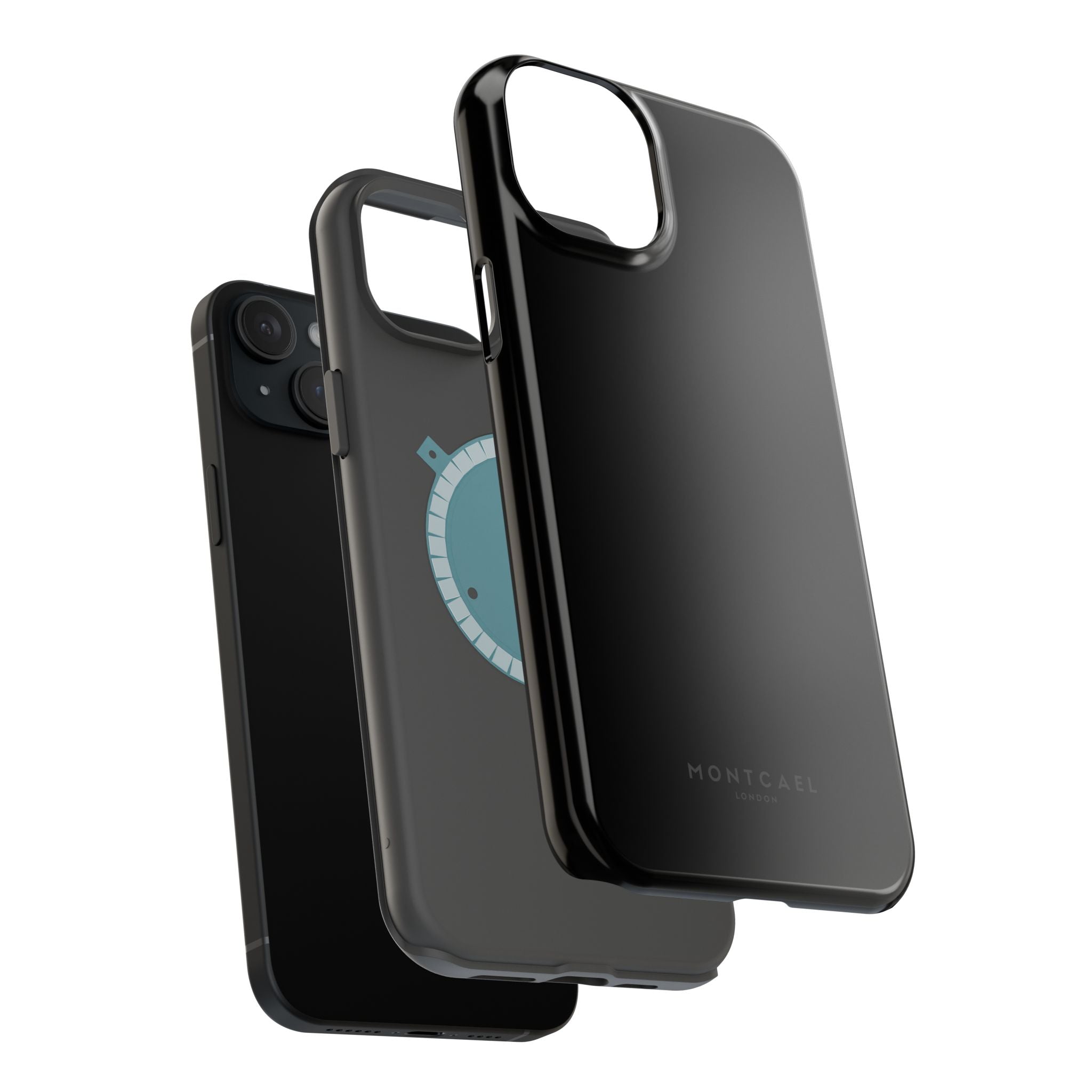 Black — Magnetic Impact-Resistant Phone Case — Slim Shockproof MagSafe-Compatible (Compatible with iPhone and Samsung only)
