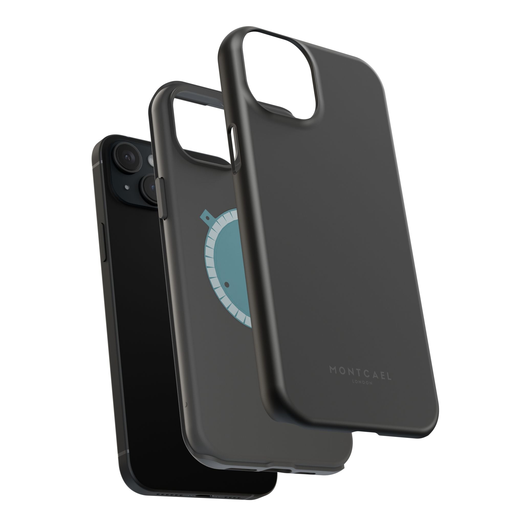 Black — Magnetic Impact-Resistant Phone Case — Slim Shockproof MagSafe-Compatible (Compatible with iPhone and Samsung only)