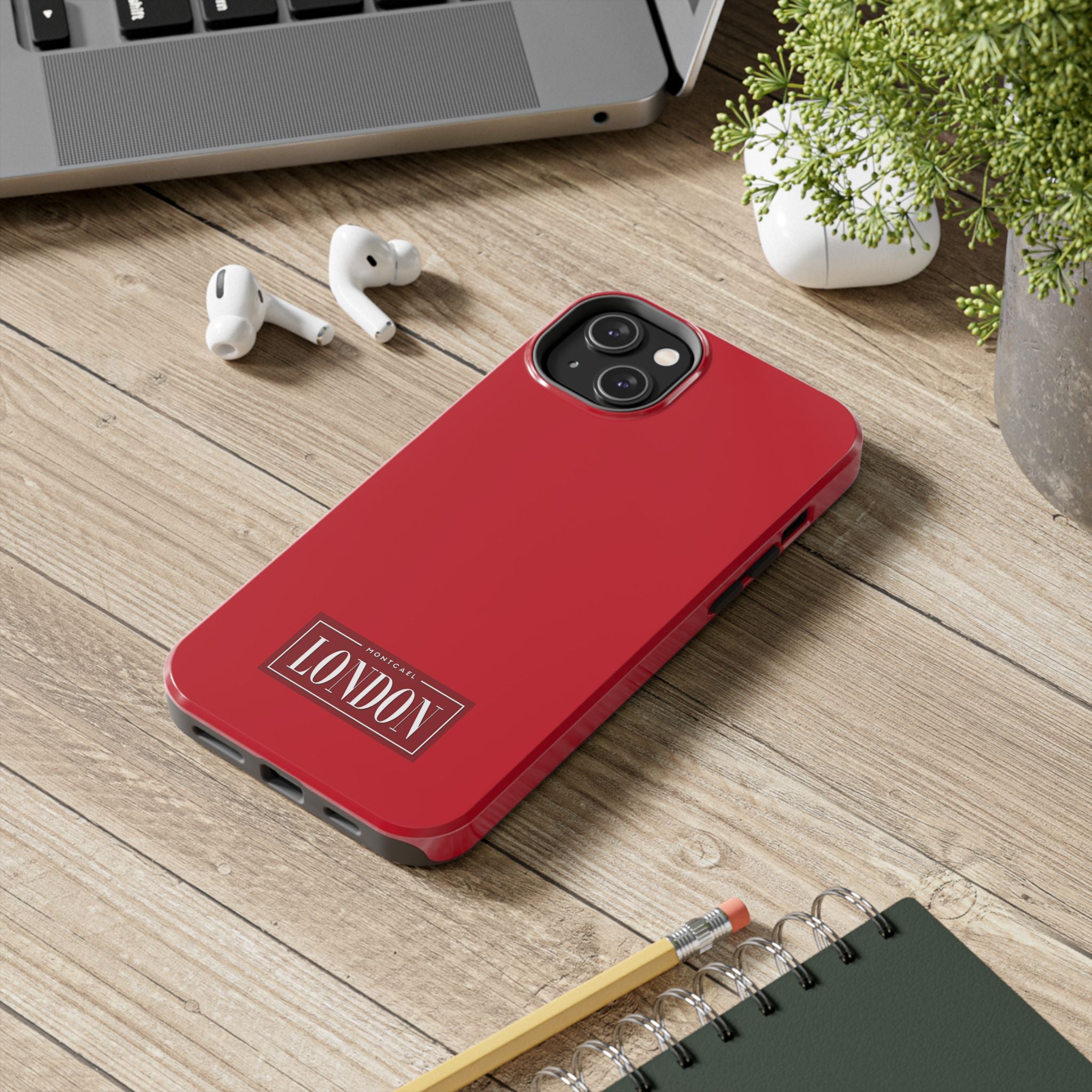 London City Tough Phone Case — Dark Red (Compatible with iPhone and Samsung only)