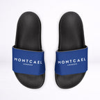 Strap Slide Sandals — Blue