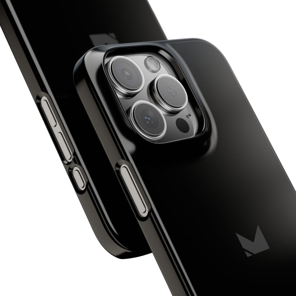 Black — Slim Matte Protective Phone Case (Compatible with iPhone only)
