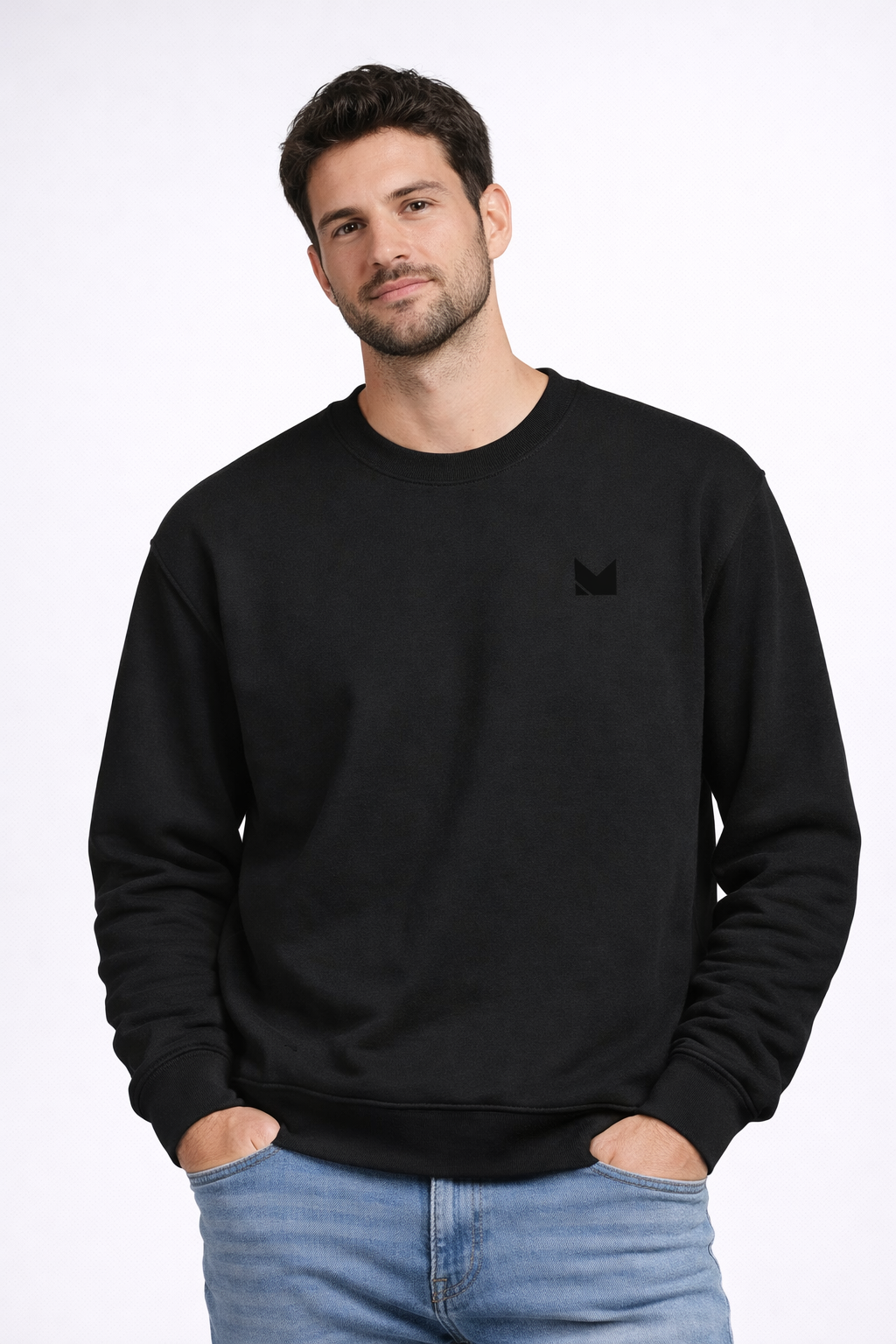 Classic Minimal Logo Crewneck Sweatshirt