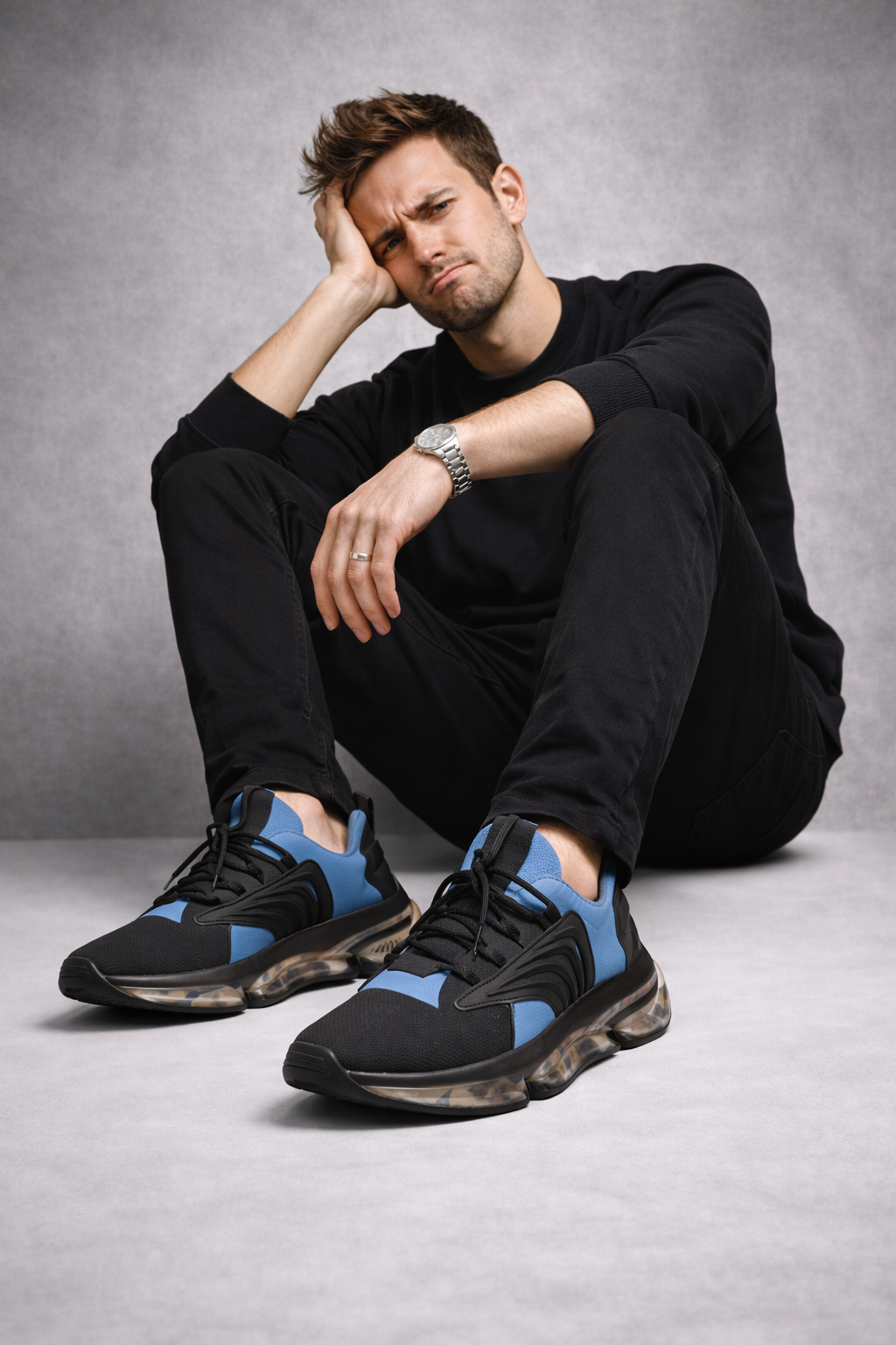 Mesh Athletic Sneakers — Light Blue