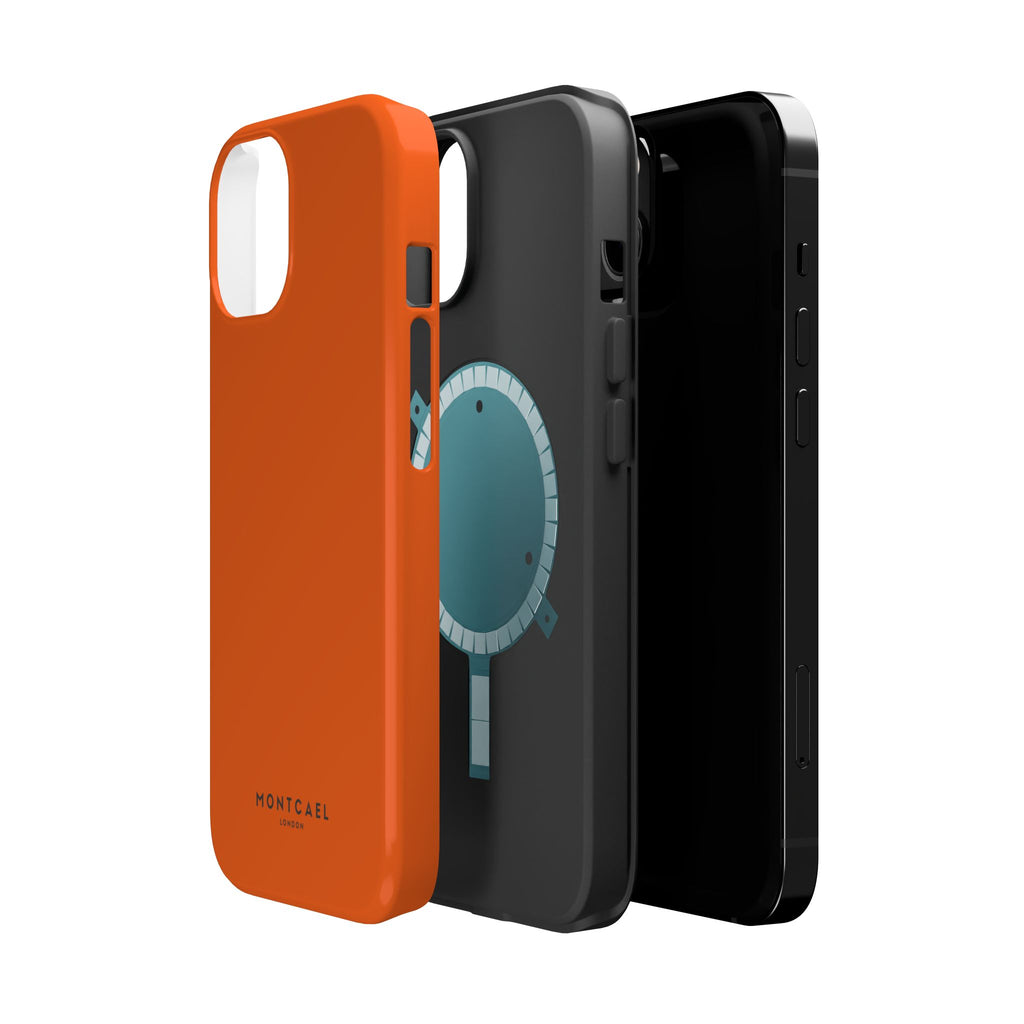 Orange — Magnetic Impact-Resistant Phone Case — Slim Shockproof MagSafe-Compatible (Compatible with iPhone and Samsung only)