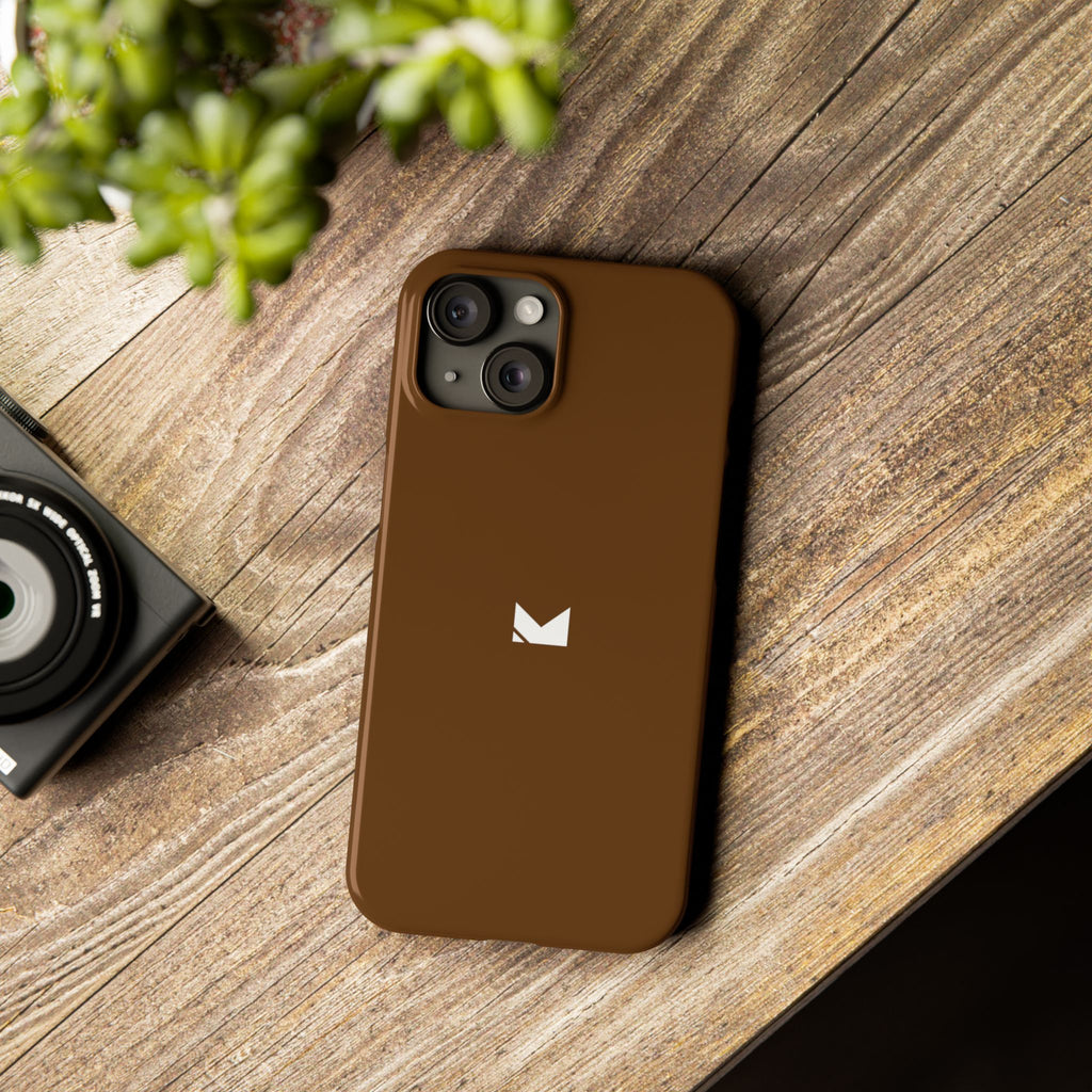 Brown — Slim Matte Protective Phone Case (Compatible with iPhone only)