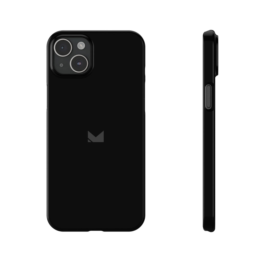 Black — Slim Matte Protective Phone Case (Compatible with iPhone only)