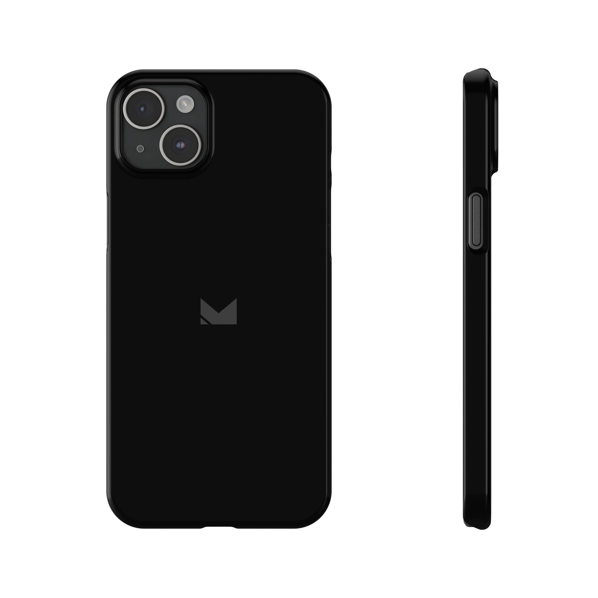 Black — Slim Matte Protective Phone Case (Compatible with iPhone only)