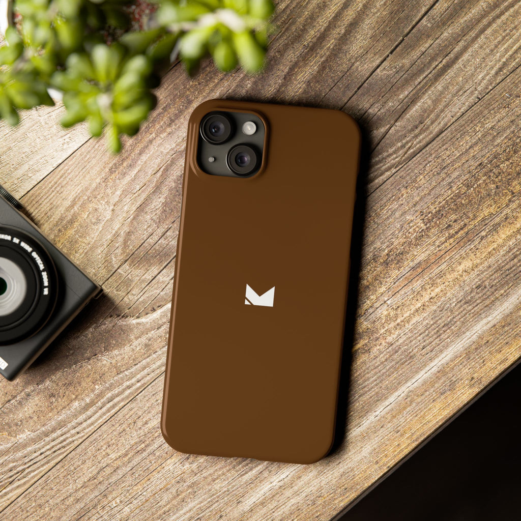 Brown — Slim Matte Protective Phone Case (Compatible with iPhone only)