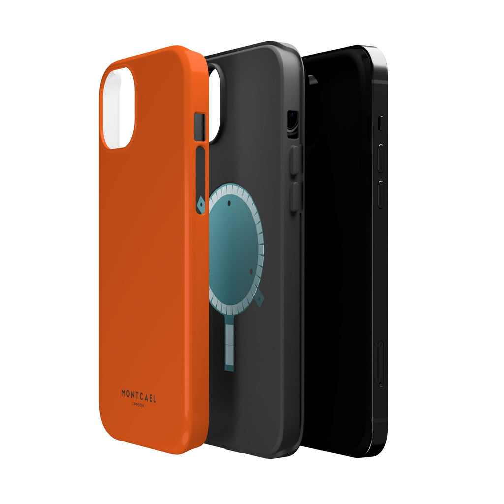 Orange — Magnetic Impact-Resistant Phone Case — Slim Shockproof MagSafe-Compatible (Compatible with iPhone and Samsung only)