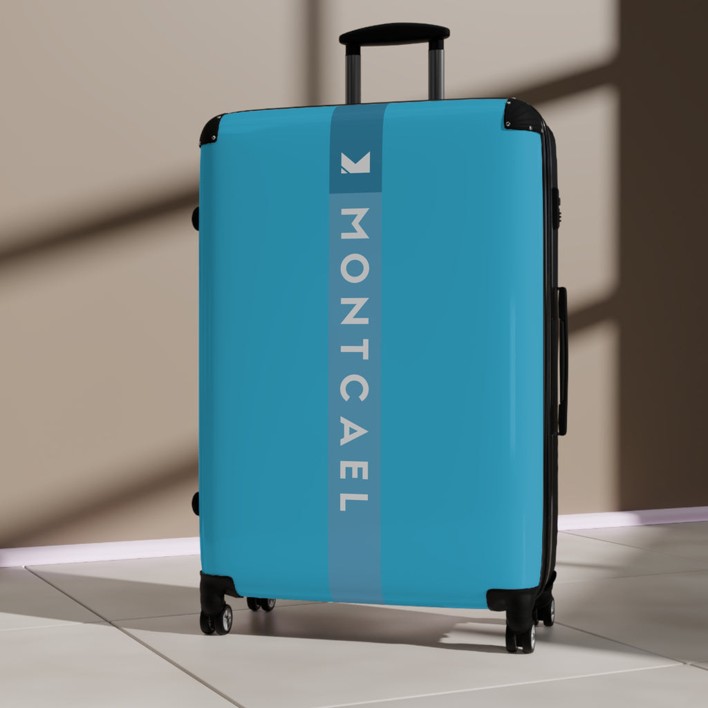 Turquoise (S, M, L) — Carry-On Suitcase – Sleek Black Hardshell Spinner with Telescoping Handle