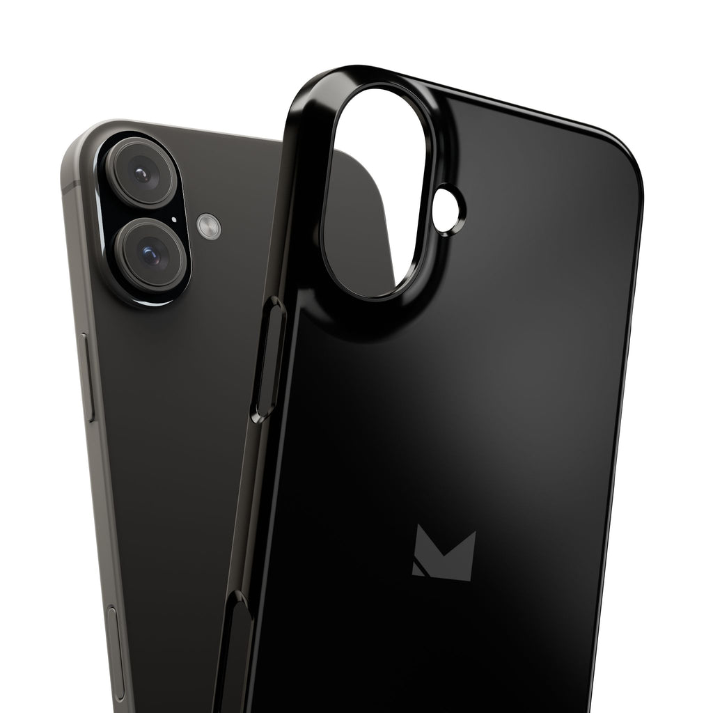 Black — Slim Matte Protective Phone Case (Compatible with iPhone only)