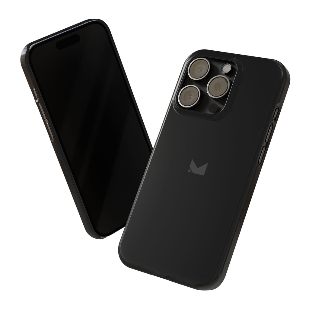 Black — Slim Matte Protective Phone Case (Compatible with iPhone only)