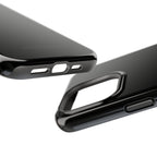 Black — Magnetic Impact-Resistant Phone Case — Slim Shockproof MagSafe-Compatible (Compatible with iPhone and Samsung only)