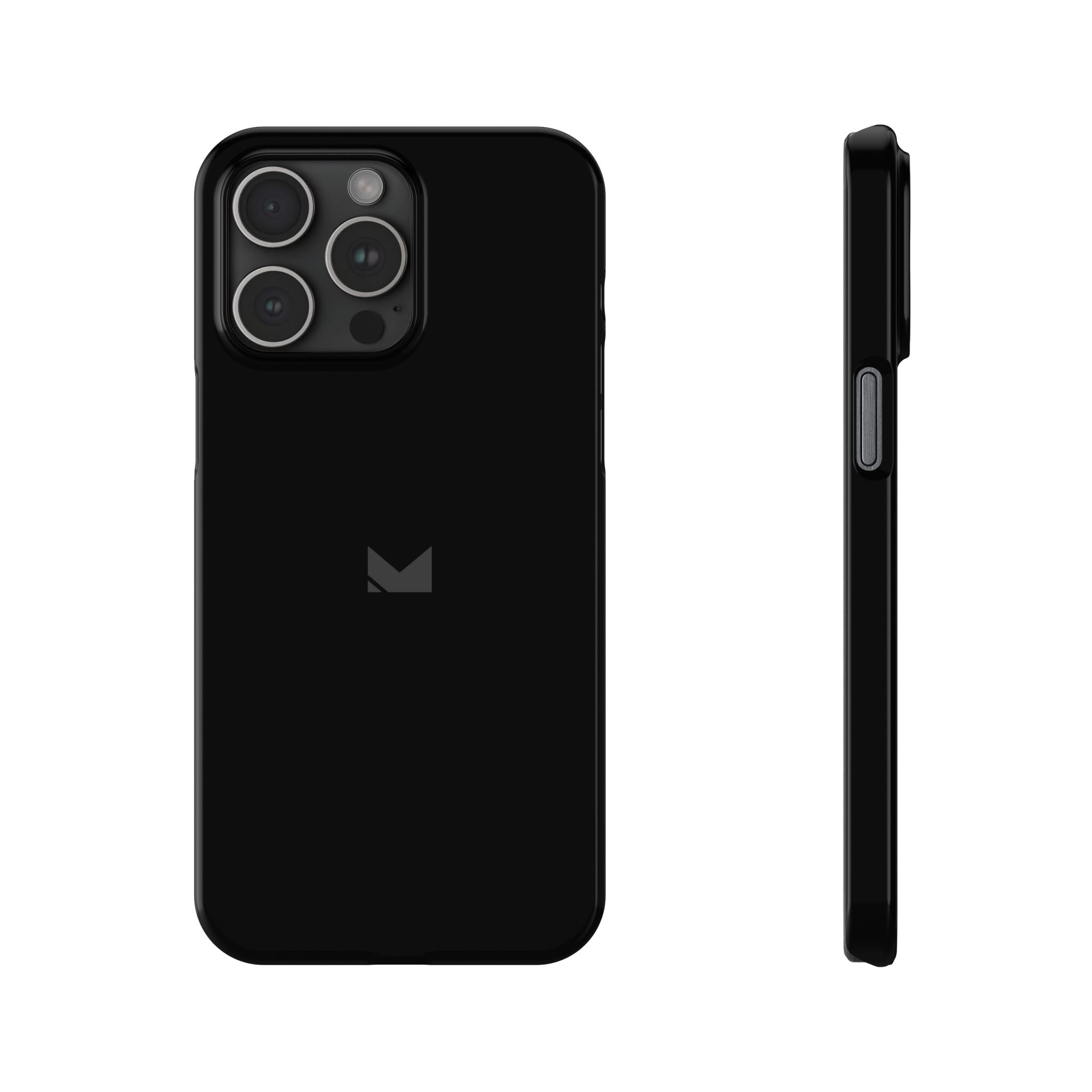 Black — Slim Matte Protective Phone Case (Compatible with iPhone only)