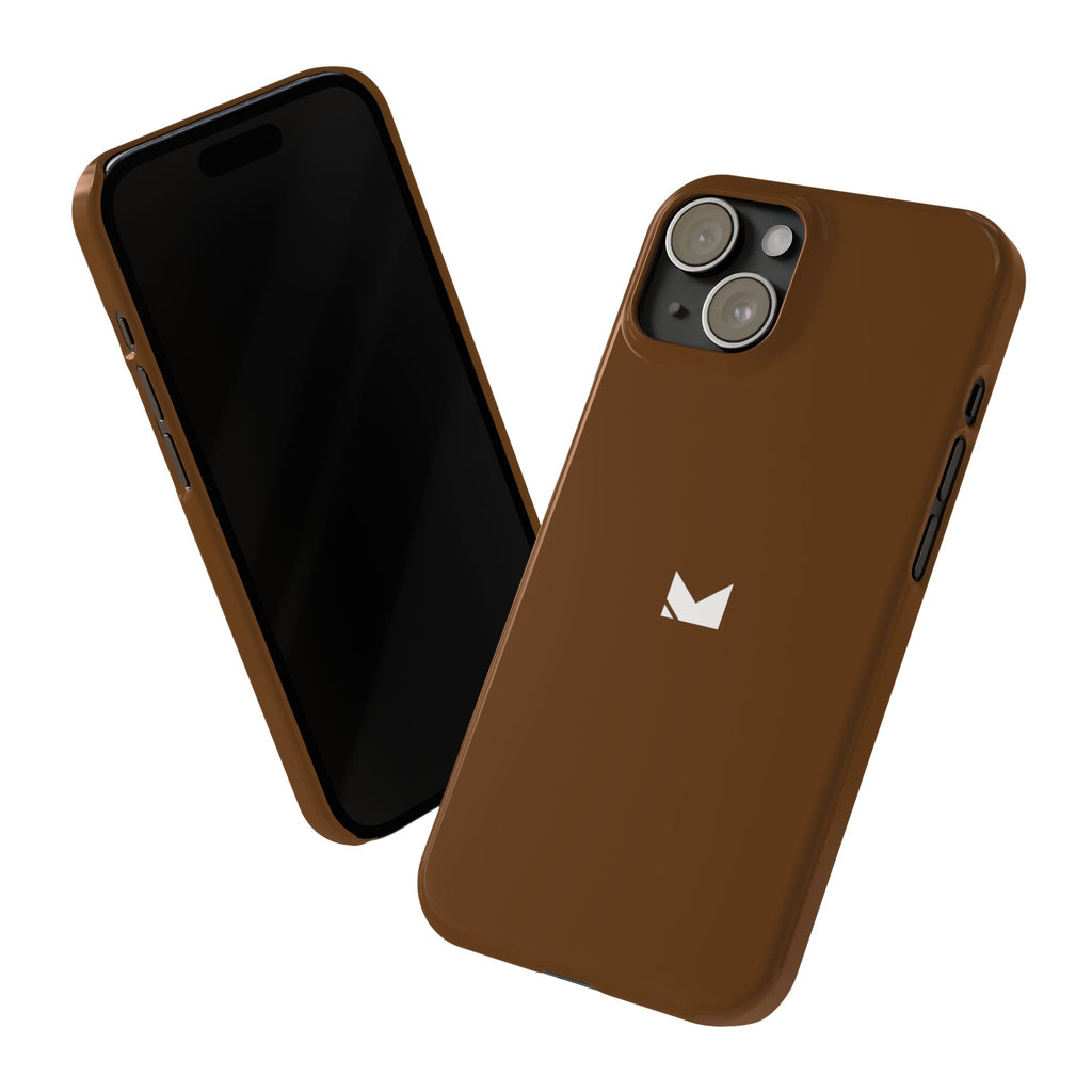 Brown — Slim Matte Protective Phone Case (Compatible with iPhone only)
