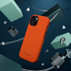 Orange — Magnetic Impact-Resistant Phone Case — Slim Shockproof MagSafe-Compatible (Compatible with iPhone and Samsung only)