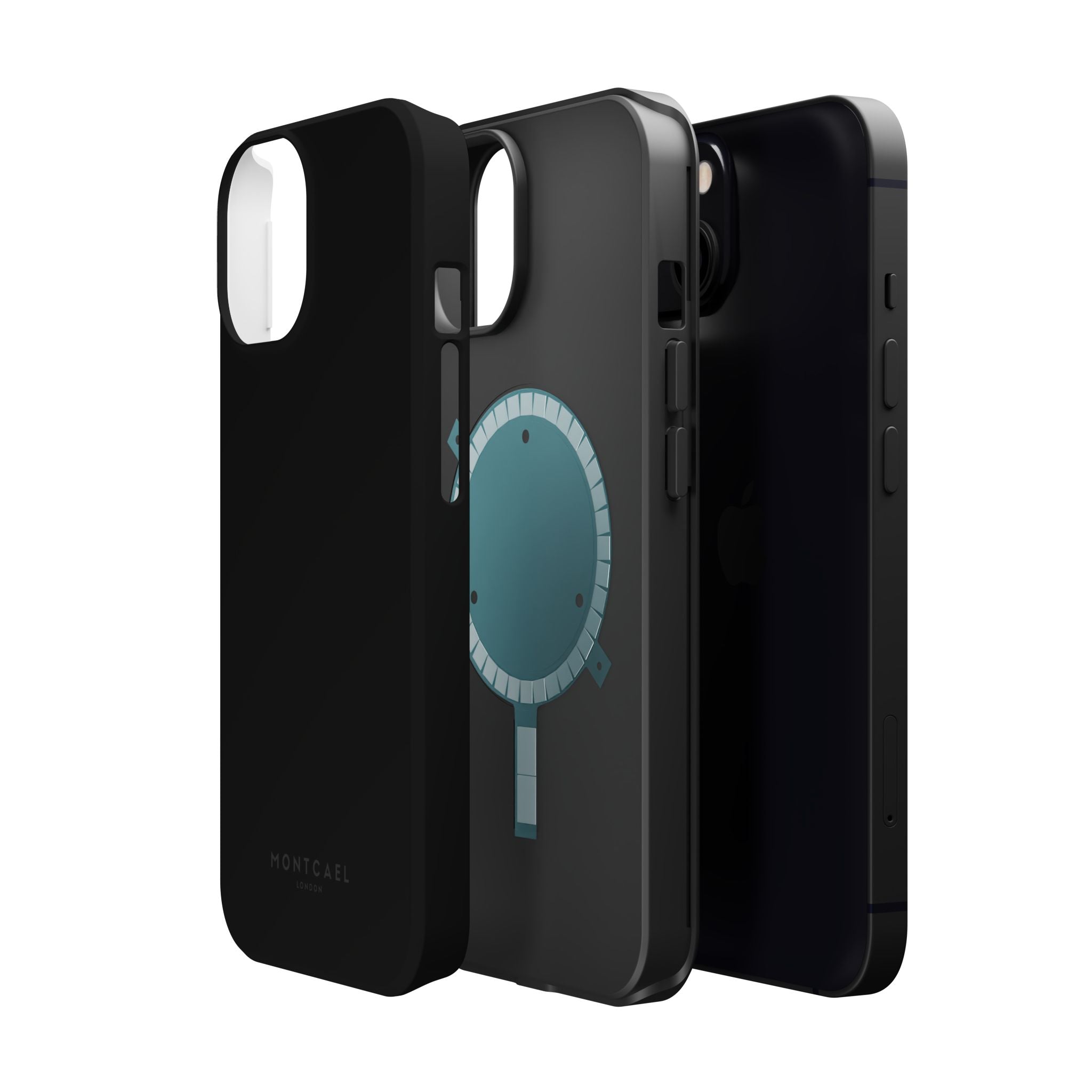 Black — Magnetic Impact-Resistant Phone Case — Slim Shockproof MagSafe-Compatible (Compatible with iPhone and Samsung only)