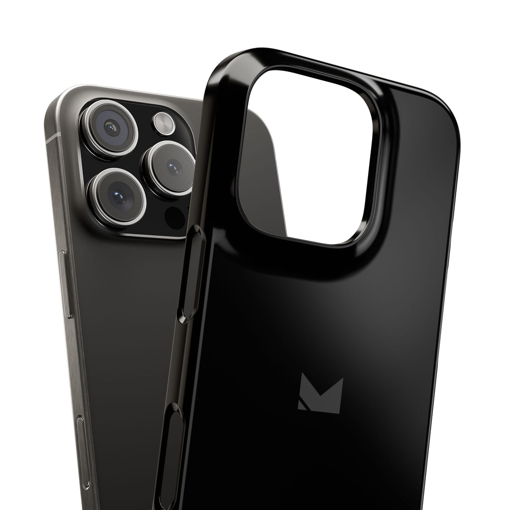 Black — Slim Matte Protective Phone Case (Compatible with iPhone only)