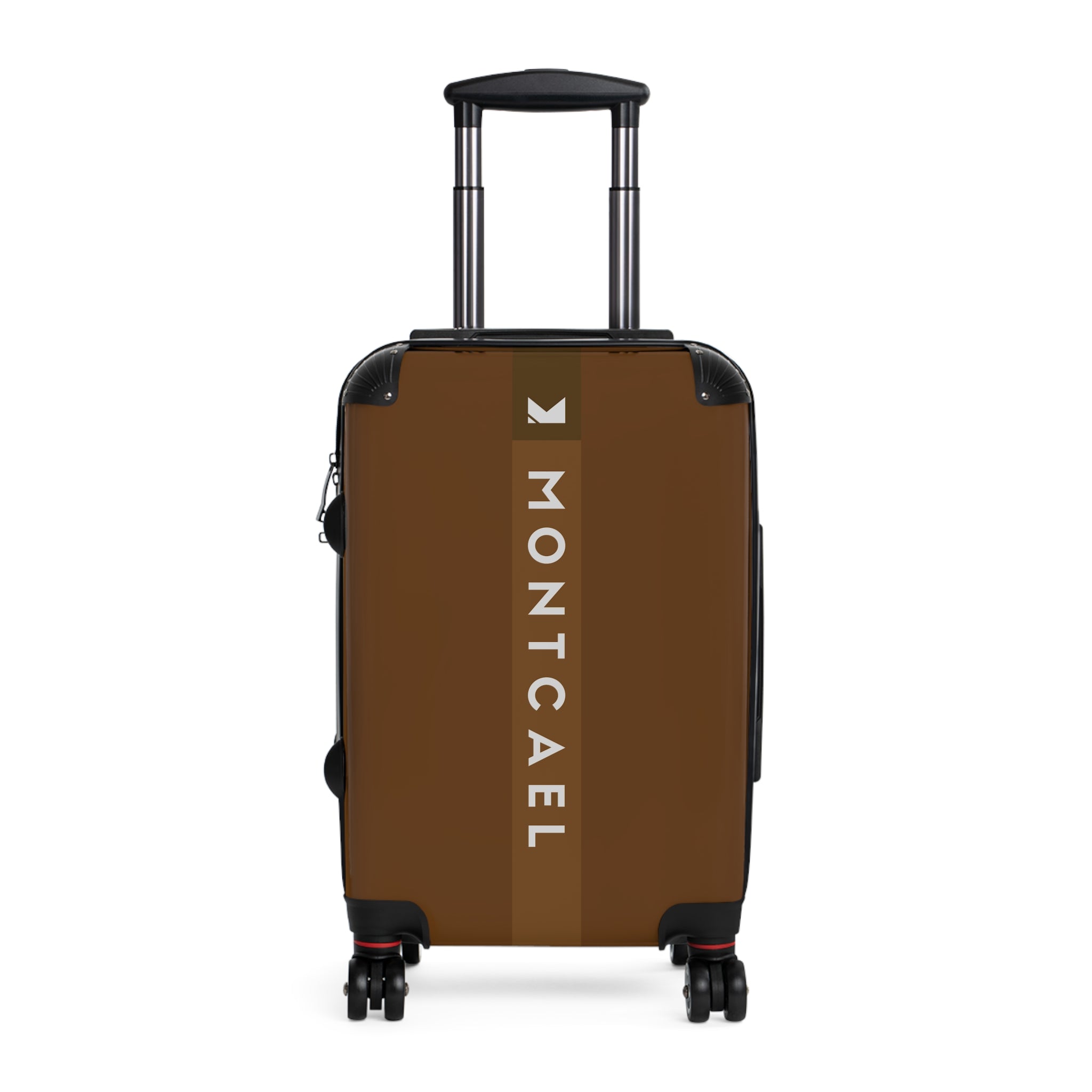 Brown (S, M, L) — Carry-On Suitcase – Sleek Black Hardshell Spinner with Telescoping Handle
